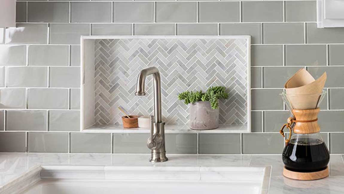How To Determining Subway Tile Backsplash Layout Barana Tiles - How To Install Subway Tile On Kitchen Wall